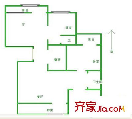 龍泉山莊 3室 戶型圖