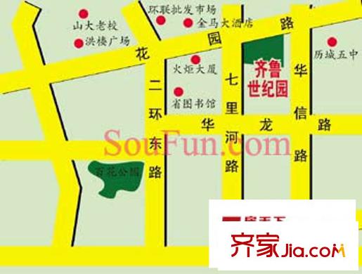 齊魯世紀(jì)園交通圖
