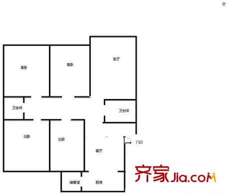 齊魯世紀(jì)園 4室 戶型圖
