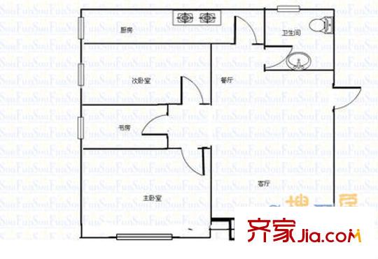 理想新城 2室 戶型圖