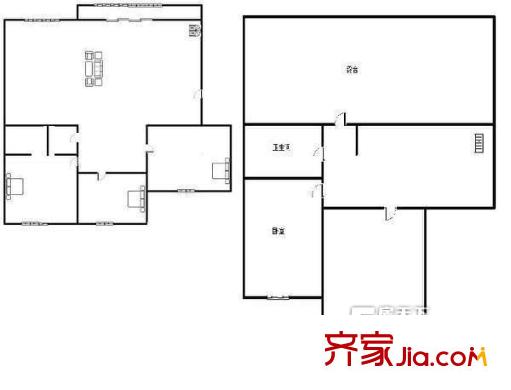 機車大廠宿舍  5室  戶型圖