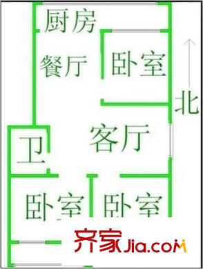 嘉和園 3居室 戶型圖