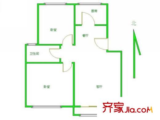 三箭瑞福苑 2室 戶型圖