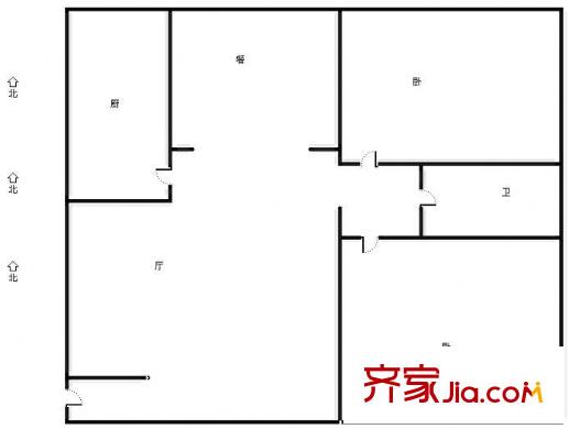 濼祥小區(qū) 2室 戶型圖