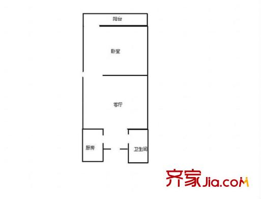 濼祥小區(qū) 1室 戶型圖