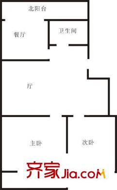 營市東街單位宿舍 2室 戶型圖