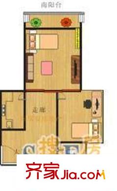 營市東街單位宿舍 2室 戶型圖