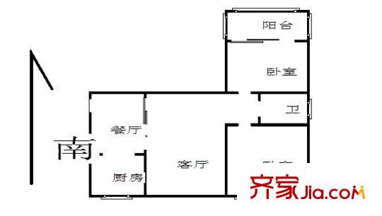泉景天沅鑫園 2室 戶型圖