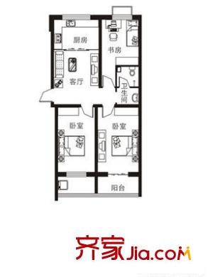 羊頭峪東溝單位宿舍 2室 戶型圖