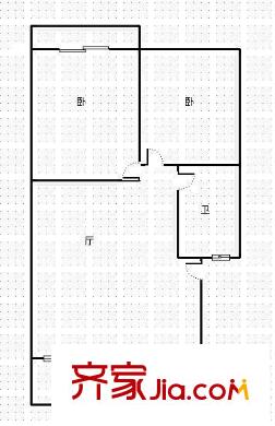 東方花園 2室 戶型圖