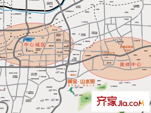 黃金?山水郡區(qū)位圖