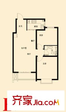 燕子山路單位宿舍 3室 戶型圖