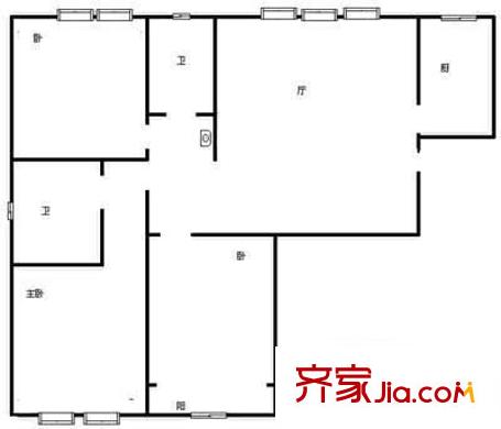 理想新城 3室 戶型圖
