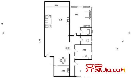 名士MINI公館 2室 戶型圖