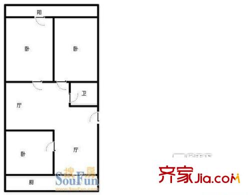 嘉和園 3居室 戶(hù)型圖