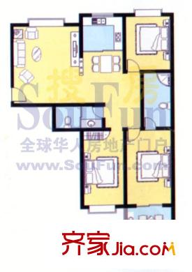 東方花園戶型圖3室2廳2衛(wèi)