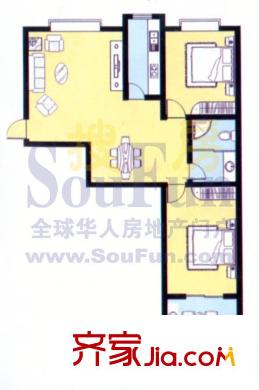 東方花園戶型圖2室2廳1衛(wèi)