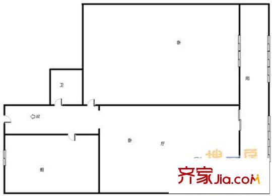 司里街小區(qū) 2室 戶型圖