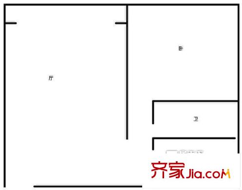 嘉和馨園 1居室 戶型圖