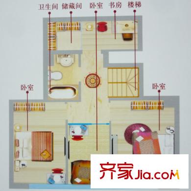 萬豪國際SOHO戶型圖F戶型（售完） 4室2廳2衛(wèi)1廚