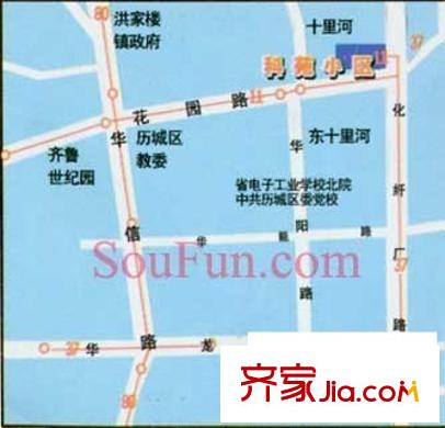 科苑小區(qū)交通圖