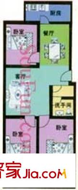 科苑小區(qū)戶(hù)型圖3室2廳1衛(wèi)1廚
