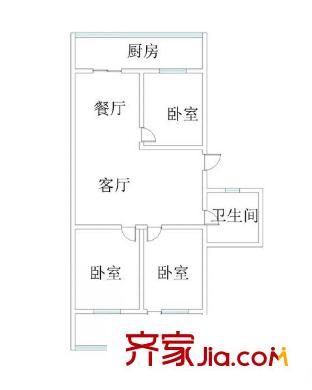 前屯小區(qū) 3居室 戶型圖
