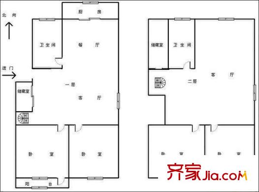 機床一廠宿舍  4室  戶型圖