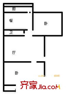 中聯(lián)花園 2室 戶型圖