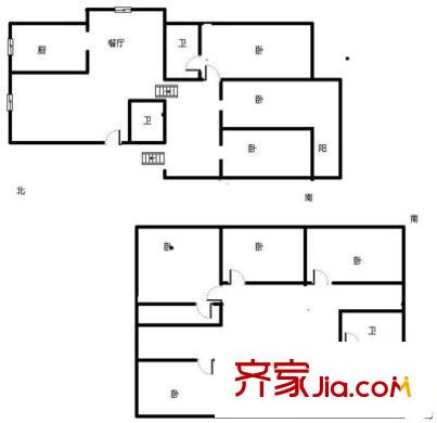 中聯(lián)花園 6室 戶型圖