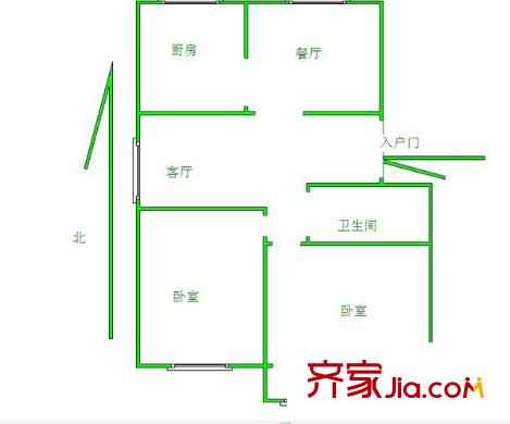 石橋小區(qū) 3室 戶型圖