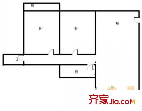 華森碧云天 2室 戶型圖