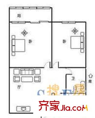 玉景家園 2室 戶型圖