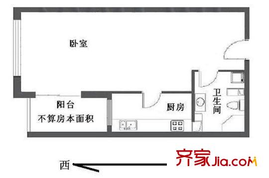 玉景家園 1室 戶型圖