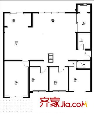 國華經(jīng)典小區(qū) 4室 戶型圖