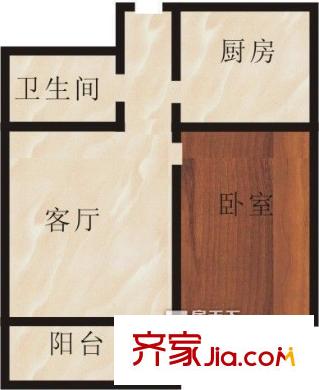 南辛北街宿舍 1室 戶型圖
