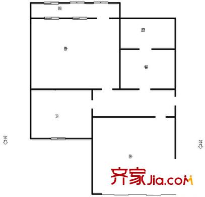 嘉和馨園 2居室 戶型圖