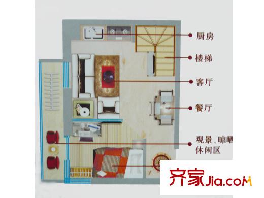 萬豪國際SOHO戶型圖B戶型（售完） 