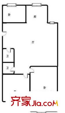 三慶楓潤山居 3室 戶型圖