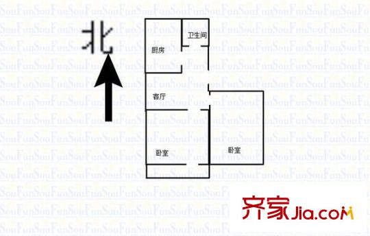 畢家洼小區(qū) 2室 戶型圖