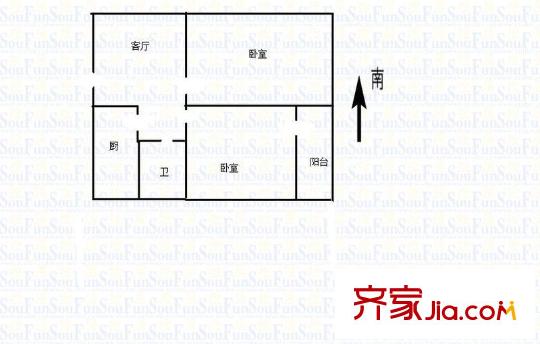 畢家洼小區(qū) 2室 戶型圖
