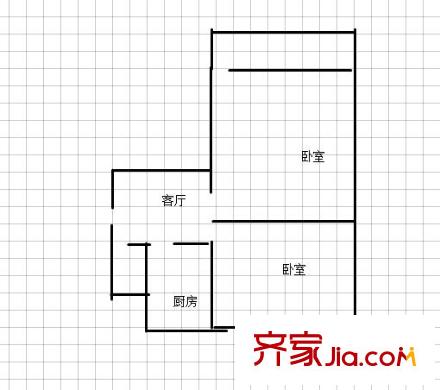 石橋小區(qū) 2室 戶型圖