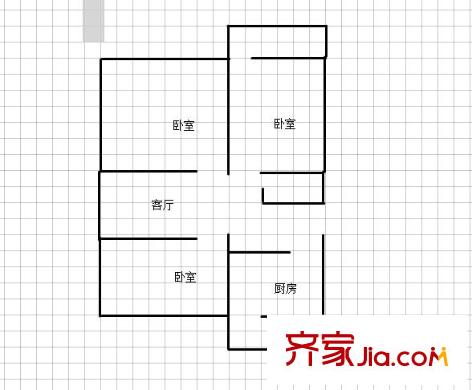 石橋小區(qū) 3室 戶型圖