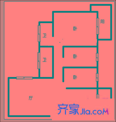 華森碧云天 3室 戶型圖