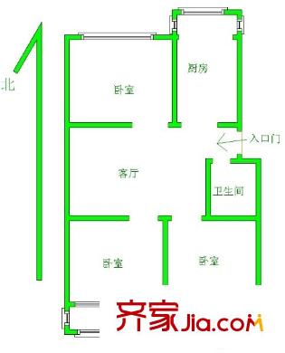 魯藝小區(qū) 3室 戶型圖