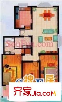 玉景家園戶型圖3室2廳2衛(wèi)