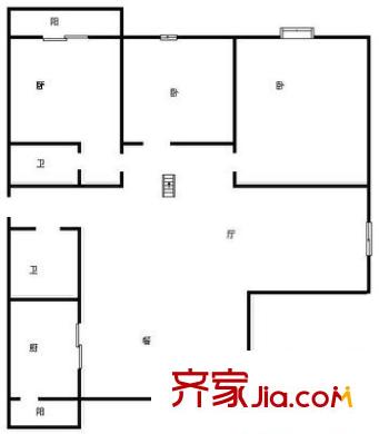 國(guó)華經(jīng)典小區(qū) 3室 戶型圖