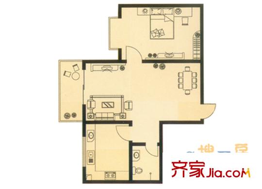 南辛北街宿舍 2室 戶型圖