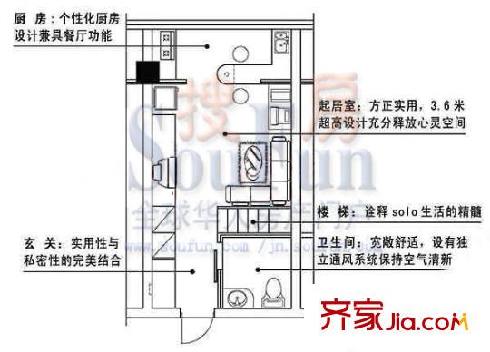 新馨家園戶型圖風(fēng)尚SOLO戶型 