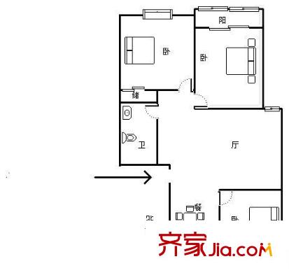 新馨家園 3室 戶型圖
